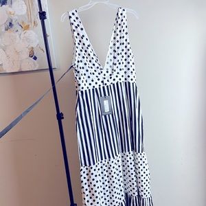 Black & white Long maxi dress